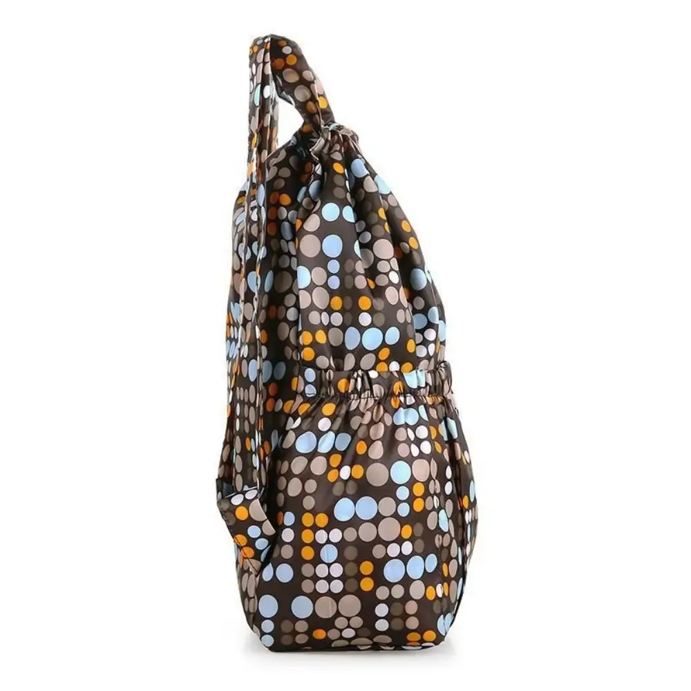 sac à provisions portable étanche en polyester pour dames, sacs à dos de grande capacité, sac à bandoulière de proximité, imprimé floral décontracté