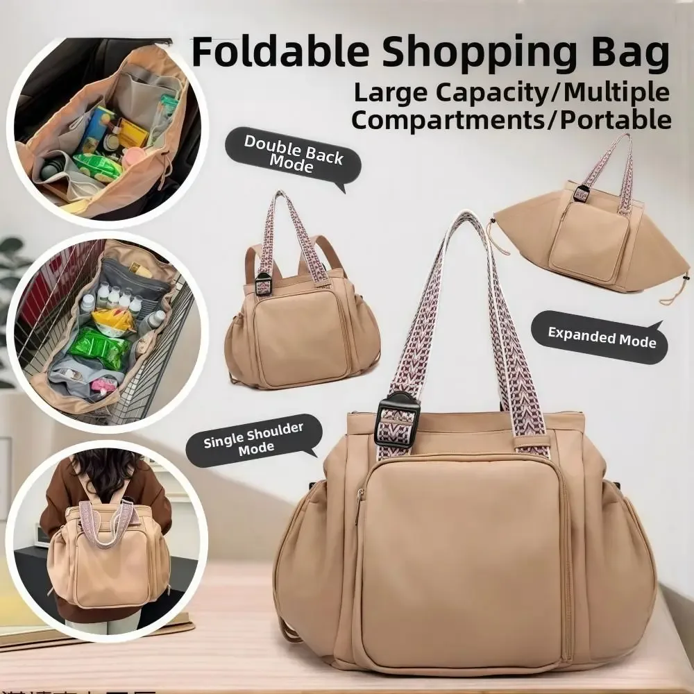 sac de rangement de voyage grande capacité léger multifonctionnel pour maman, sac à dos de sortie avec conception berceau, sac fourre-tout imperméable