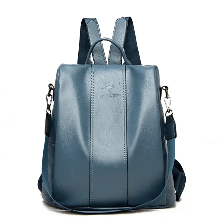 sac à dos en cuir anti-vol pour femmes, sac à bandoulière vintage pour dames, sac de voyage de grande capacité, sacs d'école pour filles mochila feminina