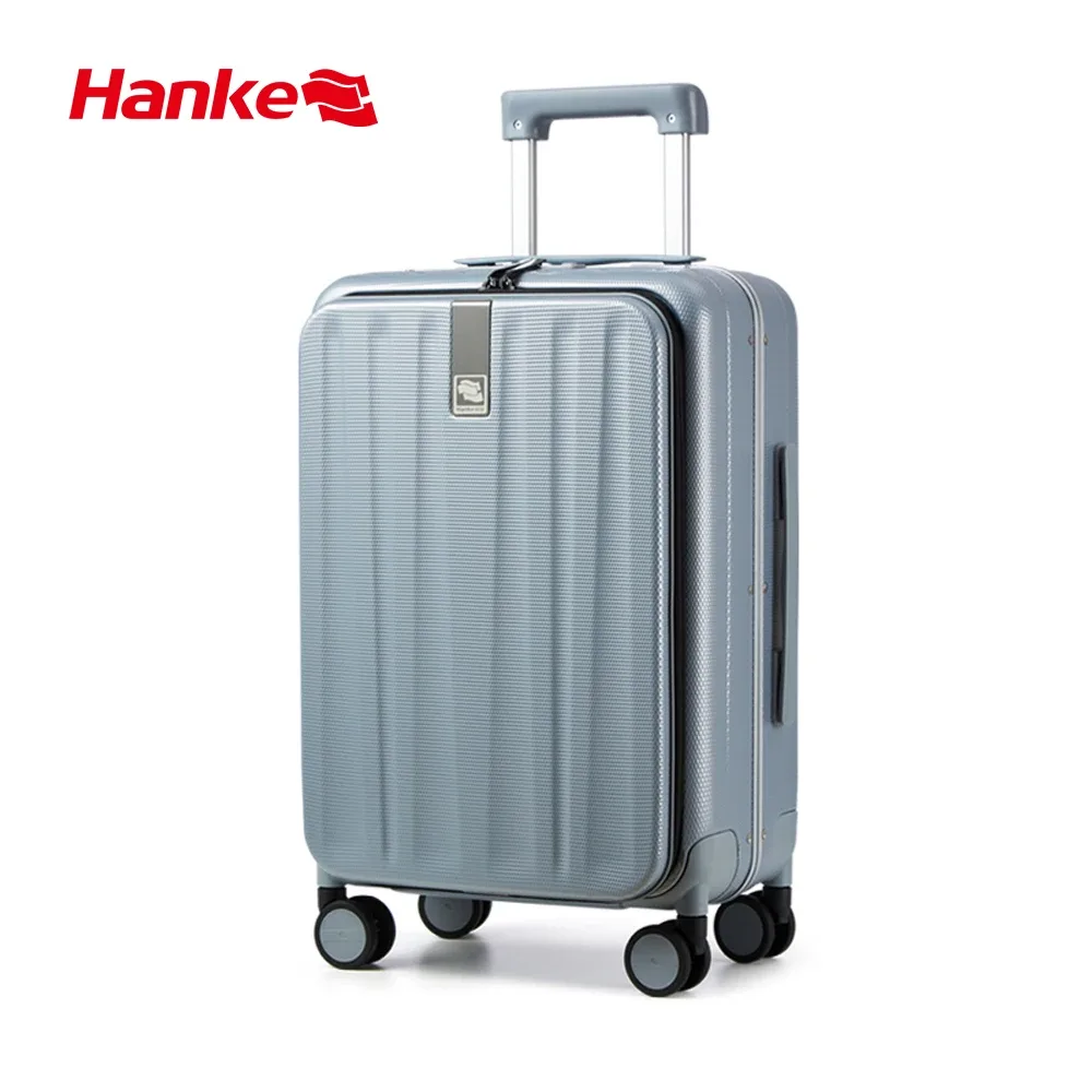 hanke-valise de voyage avec cadre en aluminium, conception innovante, bagage à main, esthétique, étroit, pc, roue tournante rigide, h9860, 20 po, 24 po