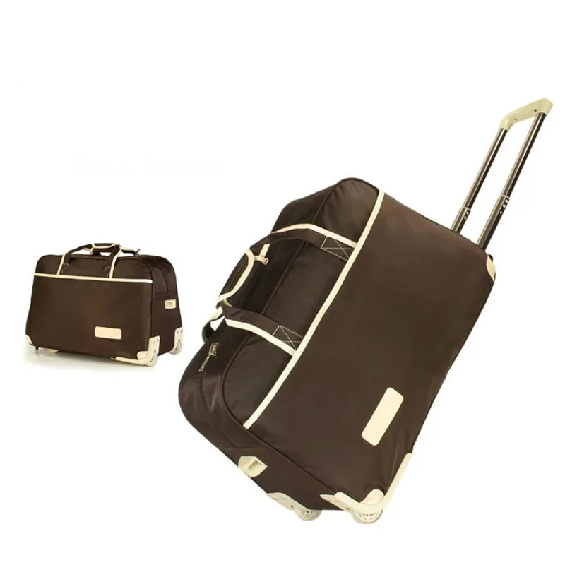 femmes sac de voyage sur roues bagages valise chariot haute qualité bagages valise à roulettes femme décontracté épaississement valise à roulettes