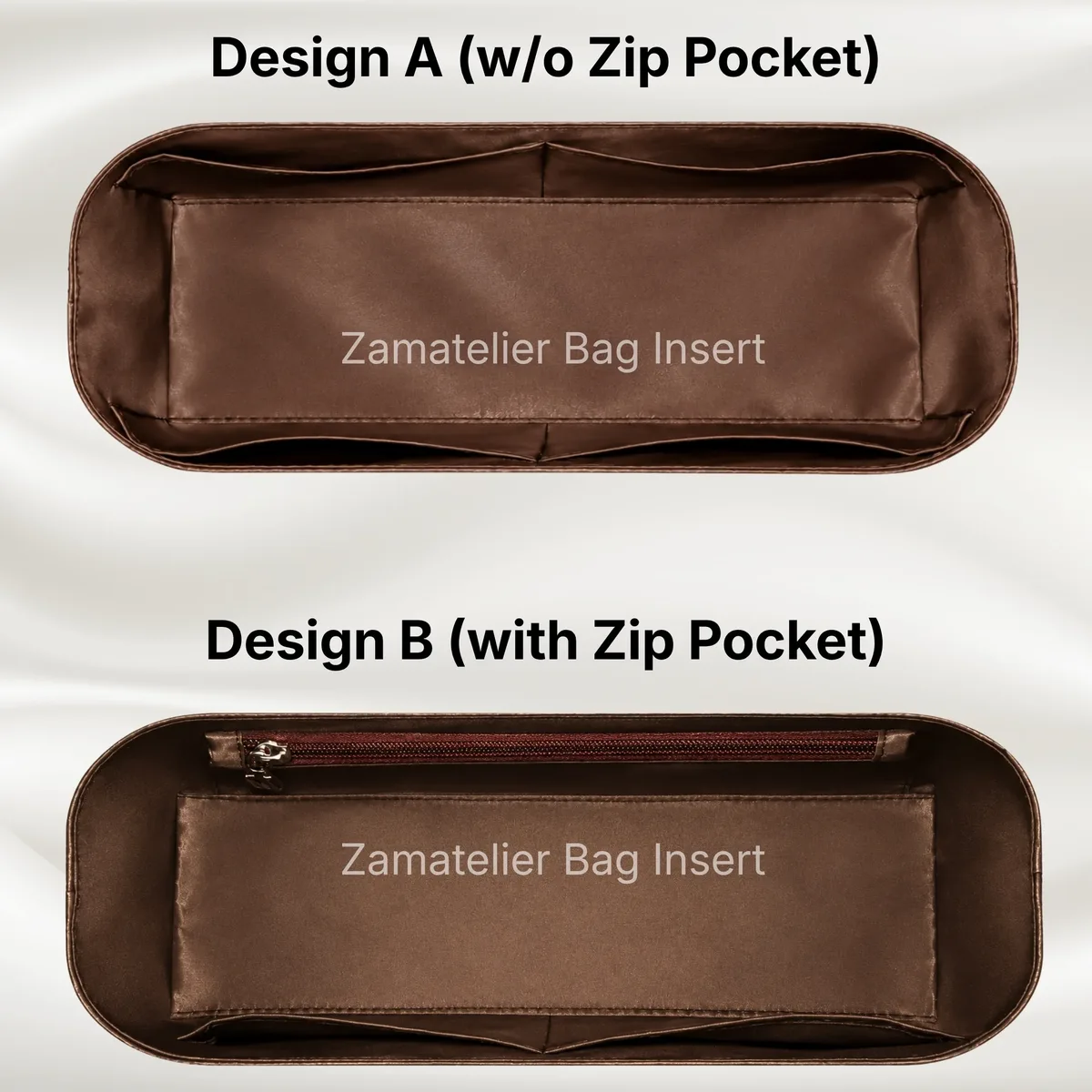 insert en soie sur mesure pour sac à bandoulière coach chelsea 30/36, organisateur de sac à main haut de gamme en satin, base de sac en satin pour maintenir la forme