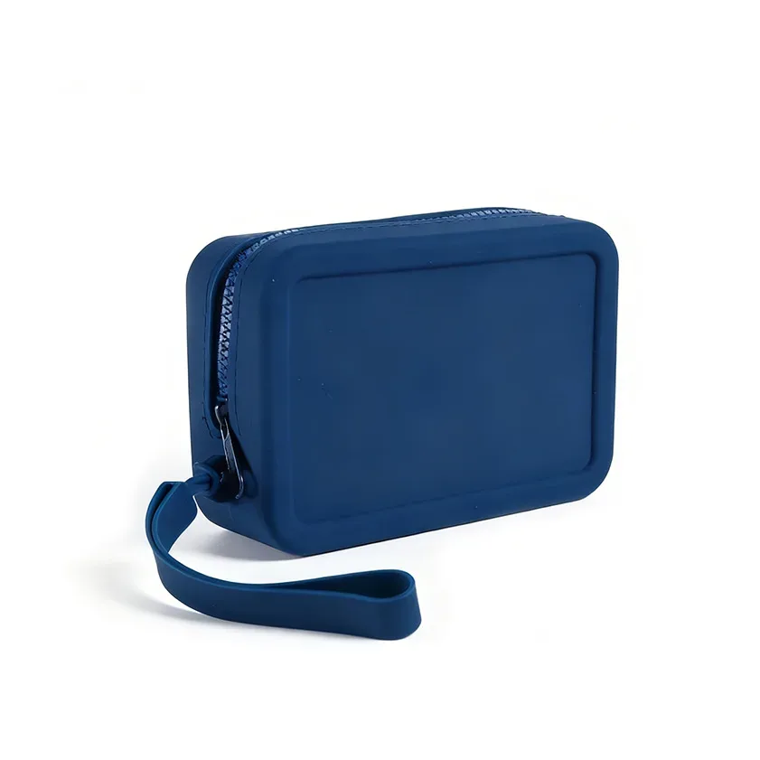 pochette de maquillage de voyage en silicone, résistante à l'usure, facile à nettoyer, trousse de toilette, organisateur portable, utilisation quotidienne, cadeau pour femmes voyageuses