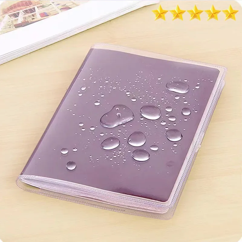 【ventes chaudes】 1-4 pièces housse de protection pour passeport transparent givré, étui à documents étanche en pvc