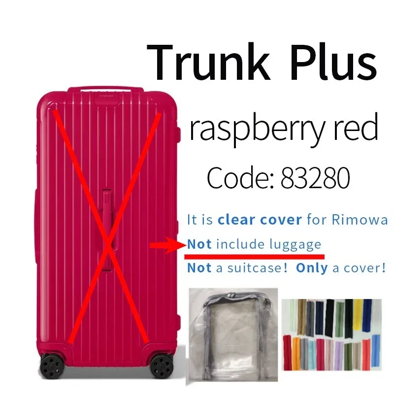 housses transparentes en pvc adaptées aux bagages rim essential 33 pouces, protection de valise de voyage, accessoires transparents, housse de protection anti-rayures