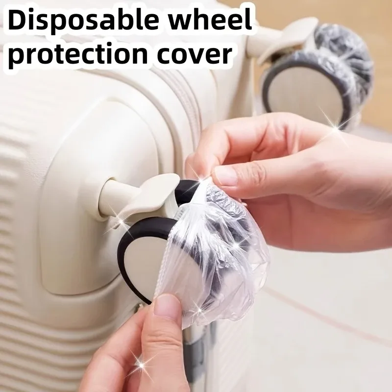 yitape 50/100pcs housses de roues de valise jetables, imperméables et anti-poussière, protection des roues de bagages pour les voyages d'affaires et le rangement