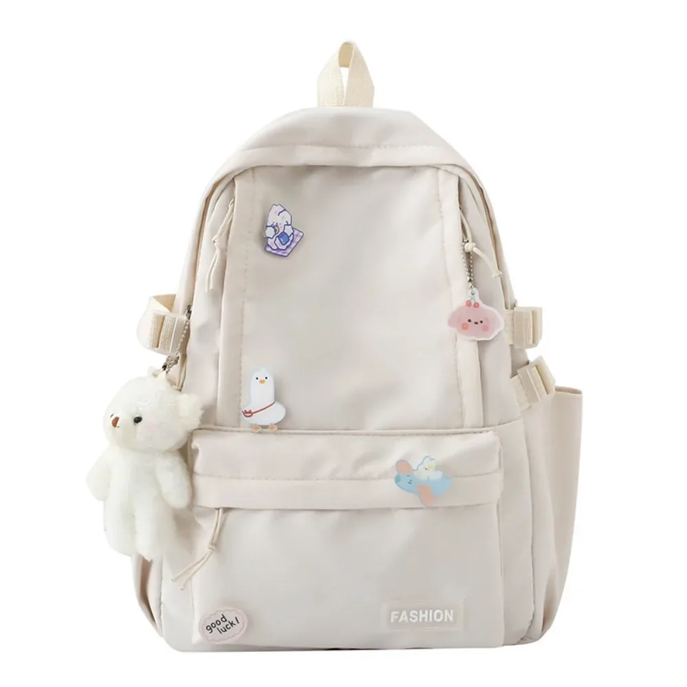 nouveau sac d'école de grande capacité, sac de voyage portable à sangle réglable, sac à dos léger en toile de couleur unie, unisexe