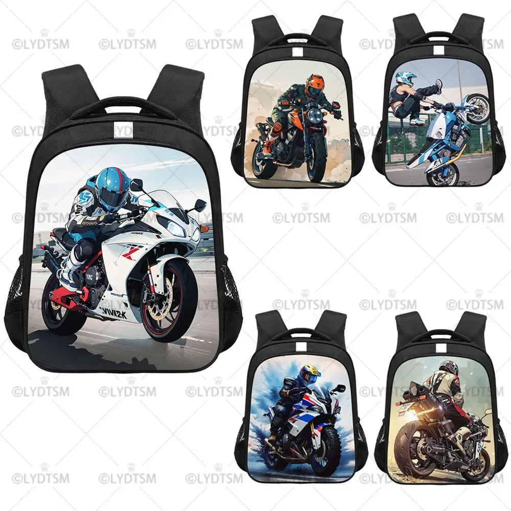 sac à dos de moto cool pour hommes et femmes, sac à dos, sac à dos pour voyage, moto, vélo, adolescent, sacs d'école, cartable