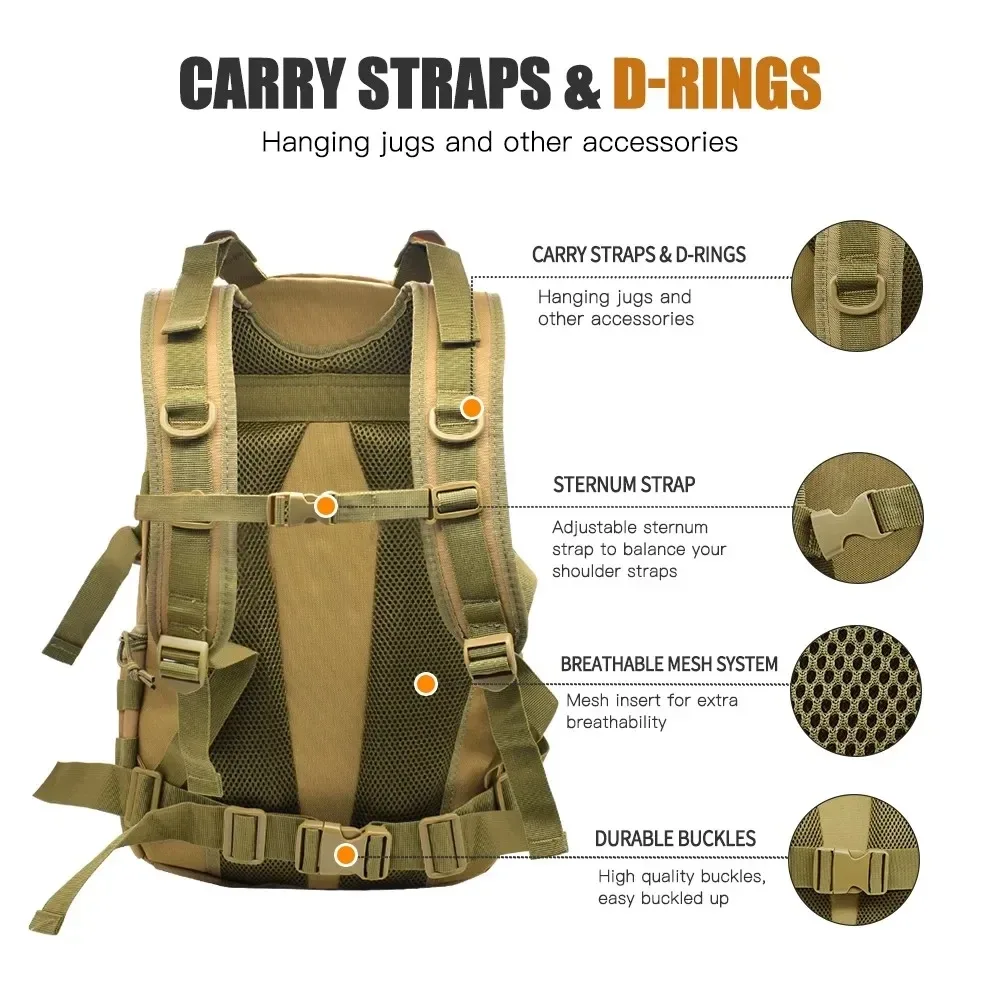 sac dos nylon marron compartiments multicolores design pratique extérieur voyage capacités multiples bandoulières modulables poches latérales usage randonnée escalade