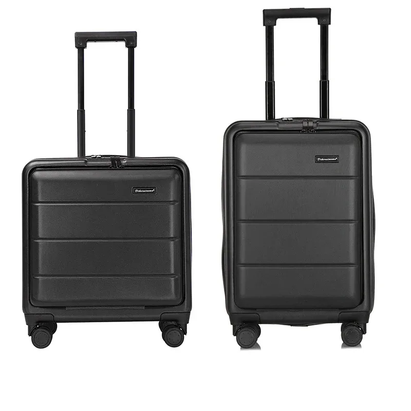 klqdzms valise de haute qualité sur roulettes 20"22"24"26 pouces, ouverture frontale, bagage de cabine multifonctionnel, valise trolley.
