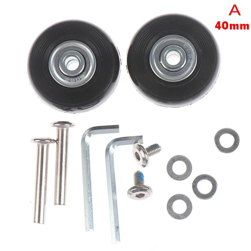 kit de réparation de pièces de valise, essieux de remplacement, roues de bagage de voyage silencieuses, roulettes, od 40-54mm, 1 jeu