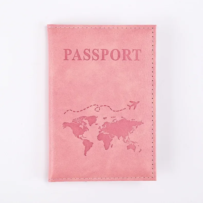 étui de passeport en cuir pu pour hommes et femmes, décoloration solide, billet de voyage, housse de protection, porte-carte d'identité, nouveau