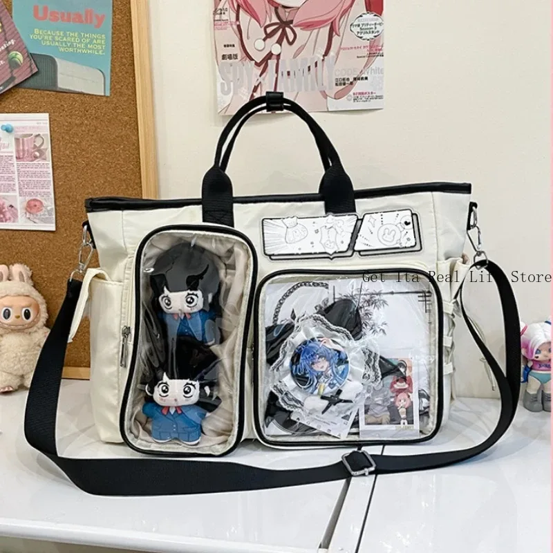sac à dos ita double couche italife, motif anime, pour femmes, style japonais, décontracté, cosplay, itabag transparent, kawaii lolita h261
