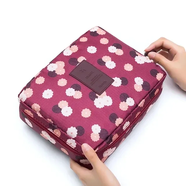 sac de maquillage de voyage multifonctionnel pour filles, organisateur de cosmétiques portable imperméable avec plusieurs compartiments pour femmes