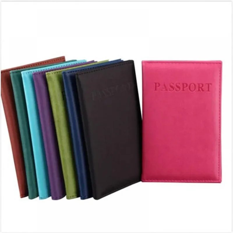 1pc mode nouveau pu femmes porte-passeport couple modèles filles voyage passeport couverture unisexe porte-carte homme porte-carte portefeuille
