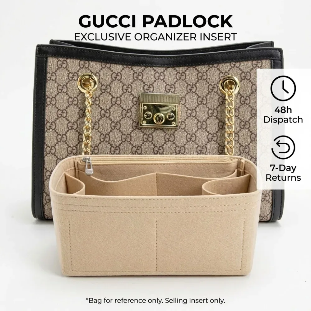 organisateur de sac à main en feutre de qualité supérieure, insert de sac, séparateur intérieur, pochette de rangement pour maquillage et voyage, pour sacs fourre-tout avec cadenas et accessoires