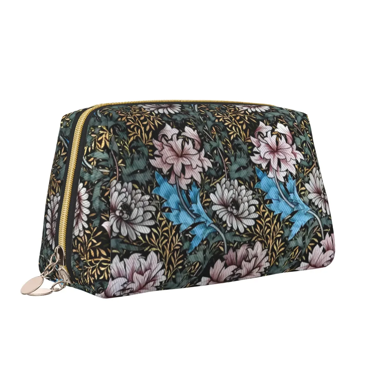 trousse de maquillage en cuir imprimé william instability pour femme, trousse de toilette cosmétique de voyage, grande capacité, étanche