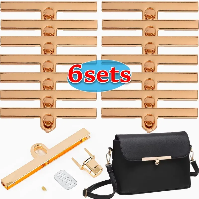 6 pièces 9.5cm sac en métal bande tourner serrure torsion serrure fermoir boucles en cuir artisanat femmes sac à main sac à bandoulière sac à main matériel de bricolage