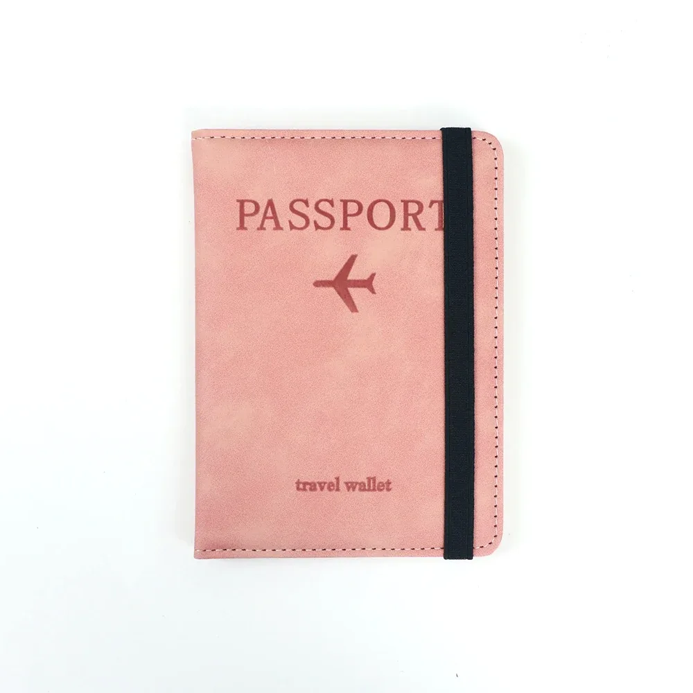 porte-cartes en cuir pu personnalisé avec nom, porte-passeport, housse de passeport rfid, sac de voyage multifonctionnel, porte-documents