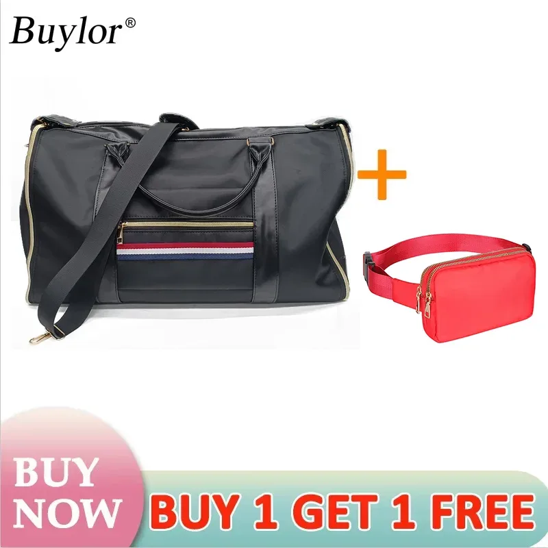 sac voyage polyester rose marron pliable extensible femelle polyvalent grande capacité résistant eau hand bagage fitness voyage suit storage