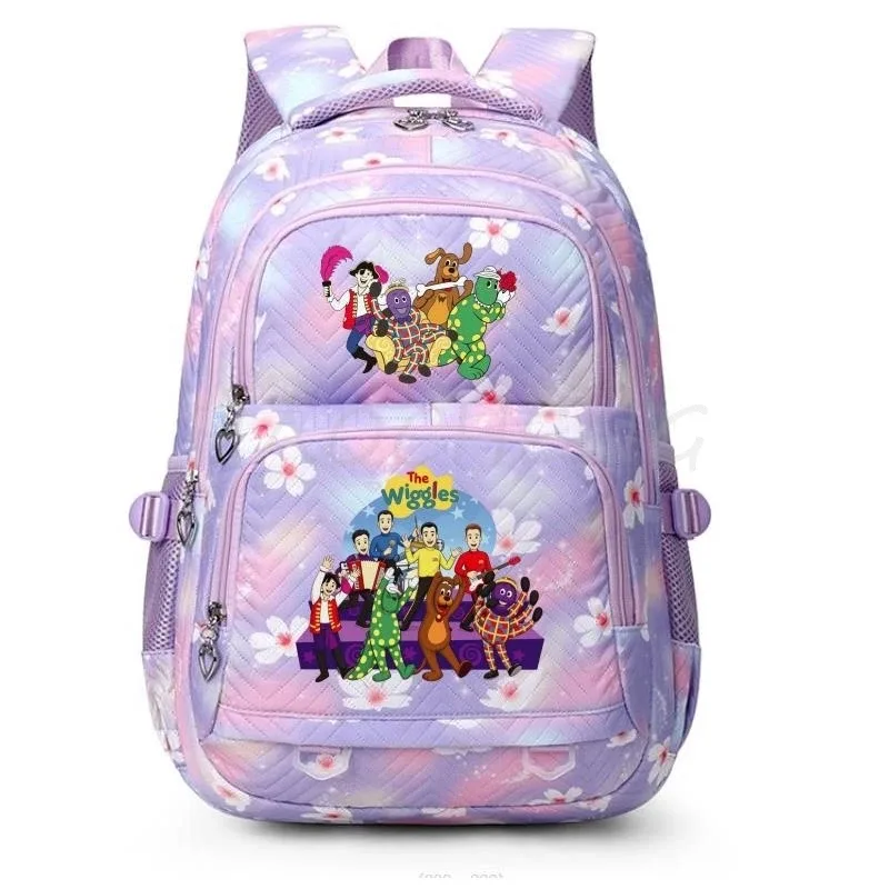 sacs d'école imprimés en 3d the wiggles, sac à dos d'école pour filles et adolescentes, sac à dos de voyage pour étudiants, sac à dos décontracté à la mode pour ordinateur portable