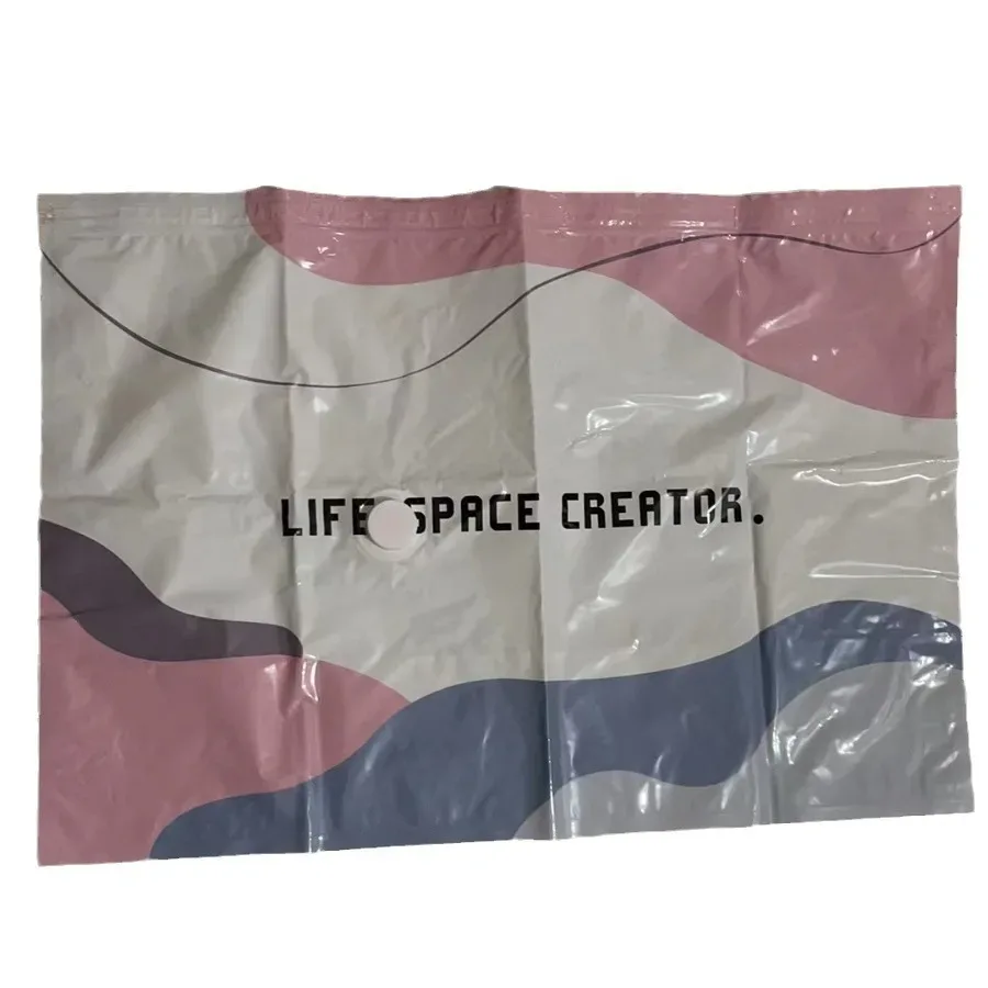 sac de compression sous vide de très grande capacité pour vêtements et couettes, sac de rangement 3d sous vide sans pompe épaisse