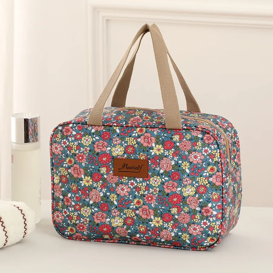trousse de toilette portative de grande capacité, trousse de maquillage, sac de rangement portable étanche pour le bain et le fitness