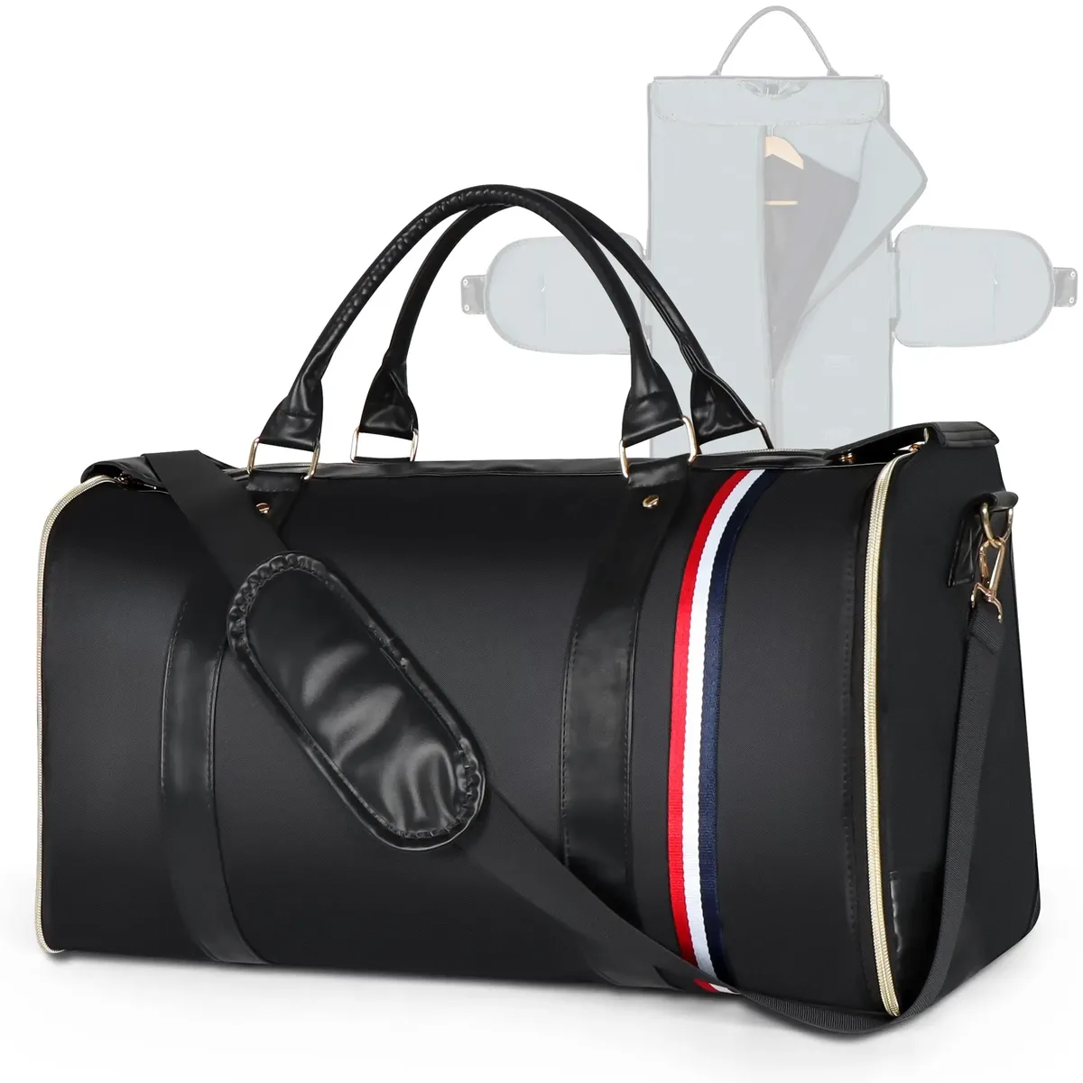 sac de voyage pliable pour femme, pratique, grand sac de voyage en cuir pu, sac de voyage d'affaires pour femme