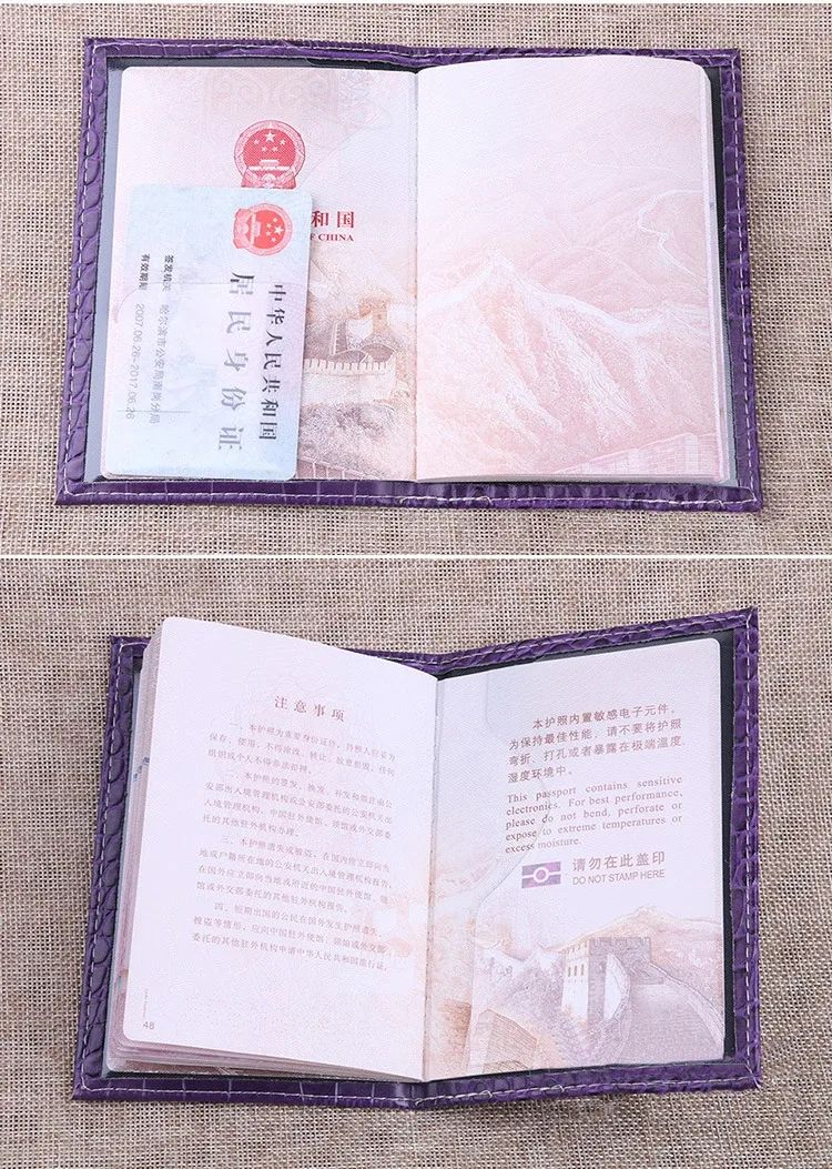 étui de passeport à motif crocodile, porte-carte d'identité pour filles et garçons, étui de voyage pour billets et passeports