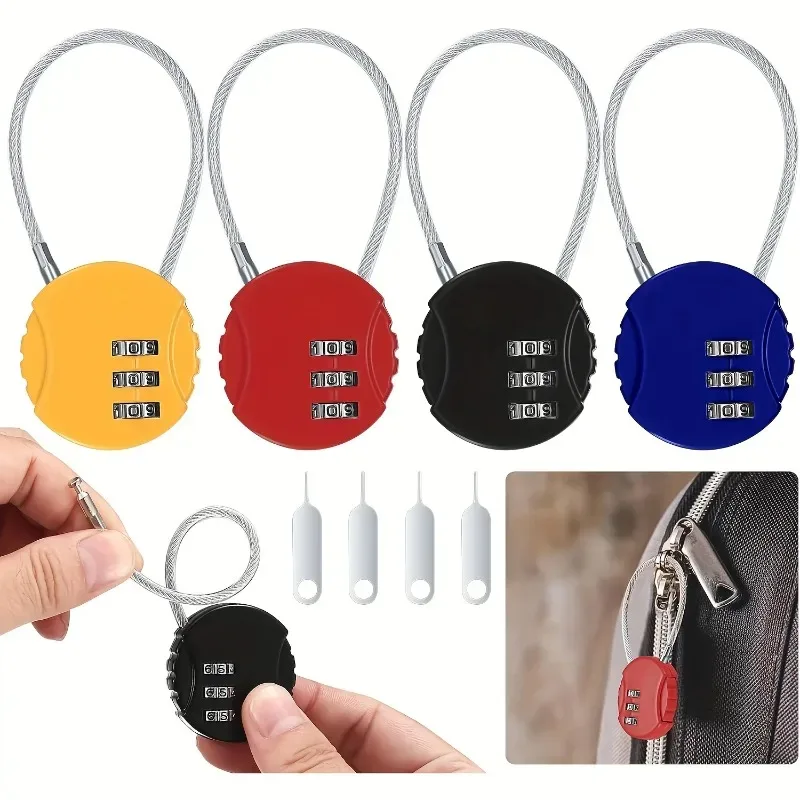 serrure à combinaison numérique, serrure pour valise, serrure pour casier de salle de sport avec mot de passe, serrure pour sac à dos de voyage et tiroir.