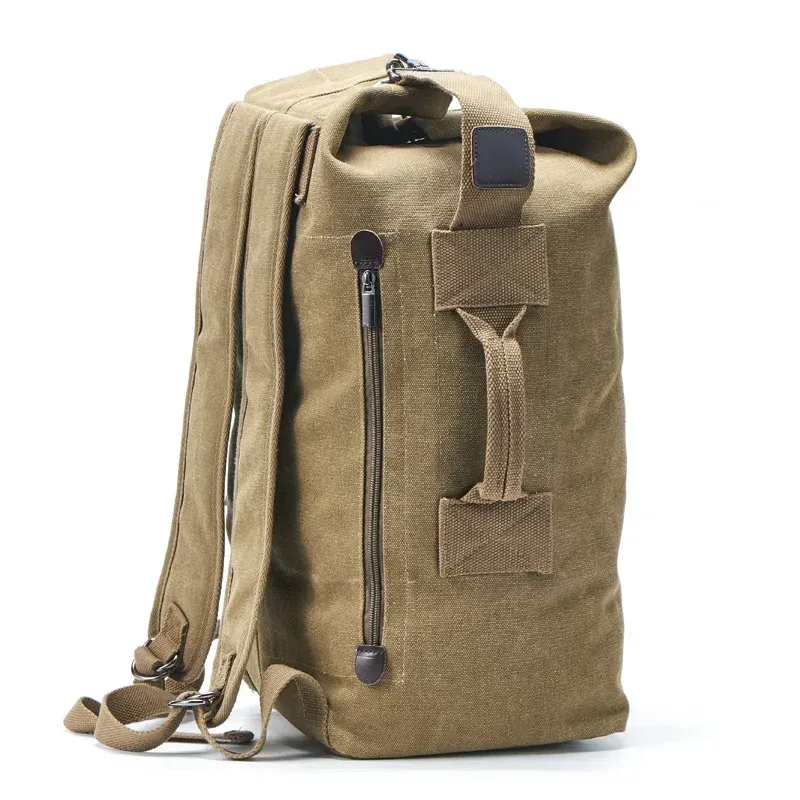 sac à dos d'alpinisme de grande capacité pour hommes, sac de voyage, sacs à dos pour hommes, bagage masculin, toile, sacs initiés, garçons, e27