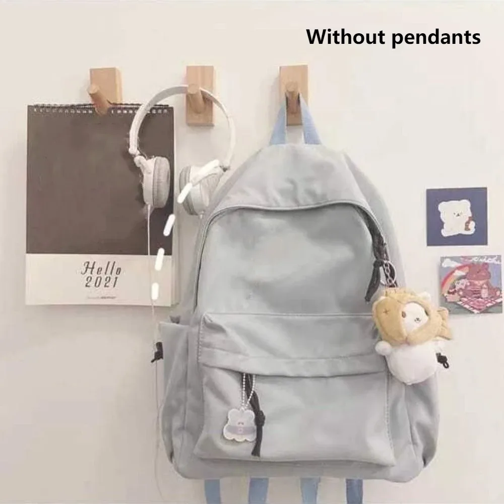 nouveau sac à dos pour lycéens, grande capacité, couleur unie, sacs d'école imperméables, sac à dos de voyage pour filles