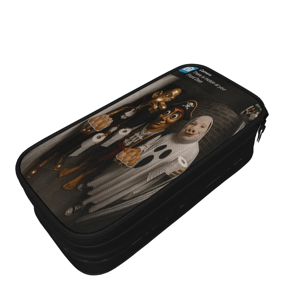 Tung Sahur Neegy Meme Doorbell John Pork Halloween Trousse à crayons esthétique pour garçons et filles, personnalisable DIY pour l'école