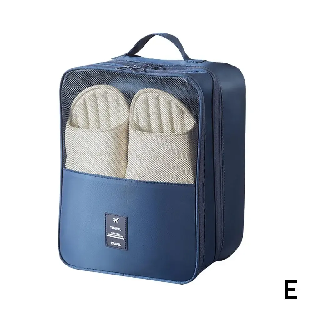 sac à chaussures de voyage en tissu oxford, organisateur de rangement multifonctionnel à 3 couches, pochette à chaussures portable et étanche pour voyage