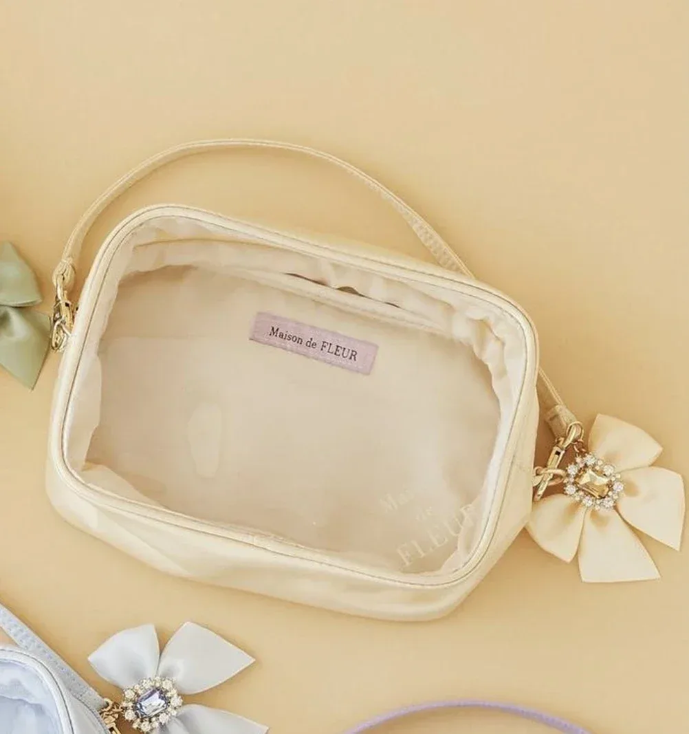 trousse de maquillage estivale pour femme, style japonais doux et mignon, fermeture éclair, nouveauté 2025, sacs de rangement suspendus macaron pour femmes