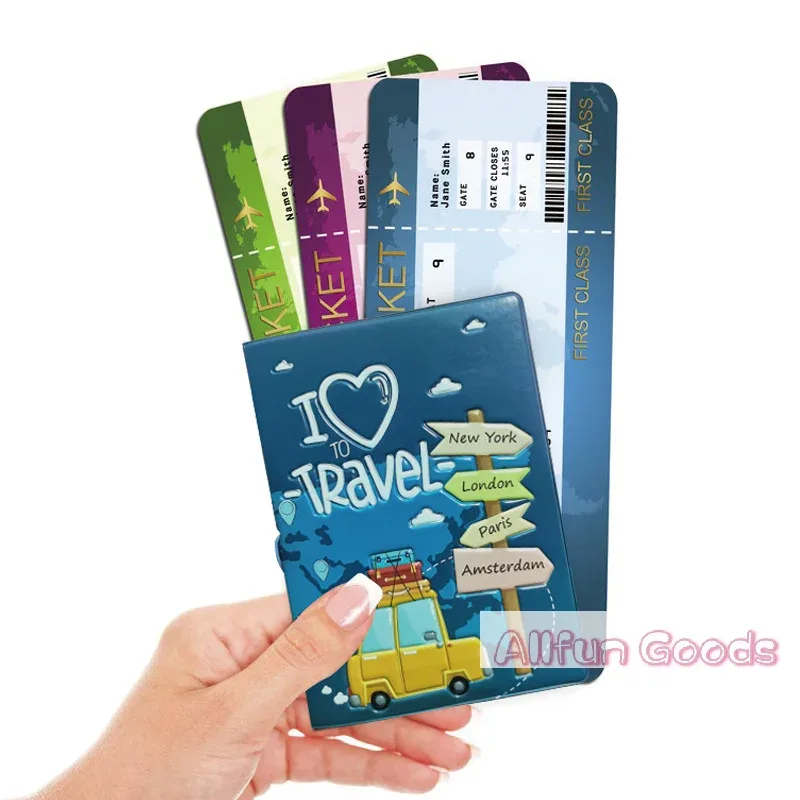 porte-passeport en pu à motif mignon, protège-passeport de voyage, étui de protection pour passeport, porte-cartes d'identité et de crédit, accessoires de voyage
