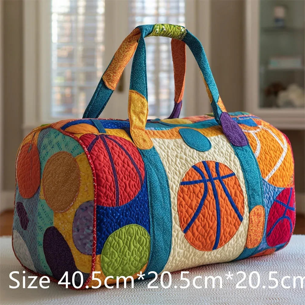 sac de sport matelassé imprimé en 3d pour le basketball, grande capacité, sac de voyage, sac de gym, sac de week-end, sac de nuit pour les fans de basketball unisexes