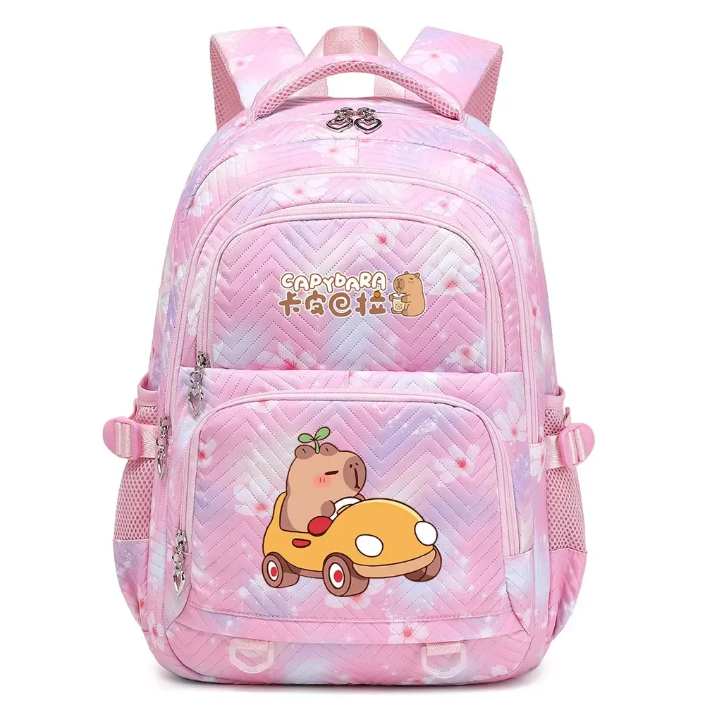 mignon capybara étudiant sac à dos étanche filles enfants retour à l'école livre sacs adolescents cartables femmes voyage sac à dos mochila