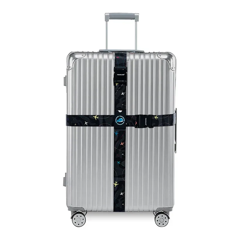 cadenas serrure tsa polyester géométrique multicolore hexagon carré sangles ajustables sac voyage ensemble huit