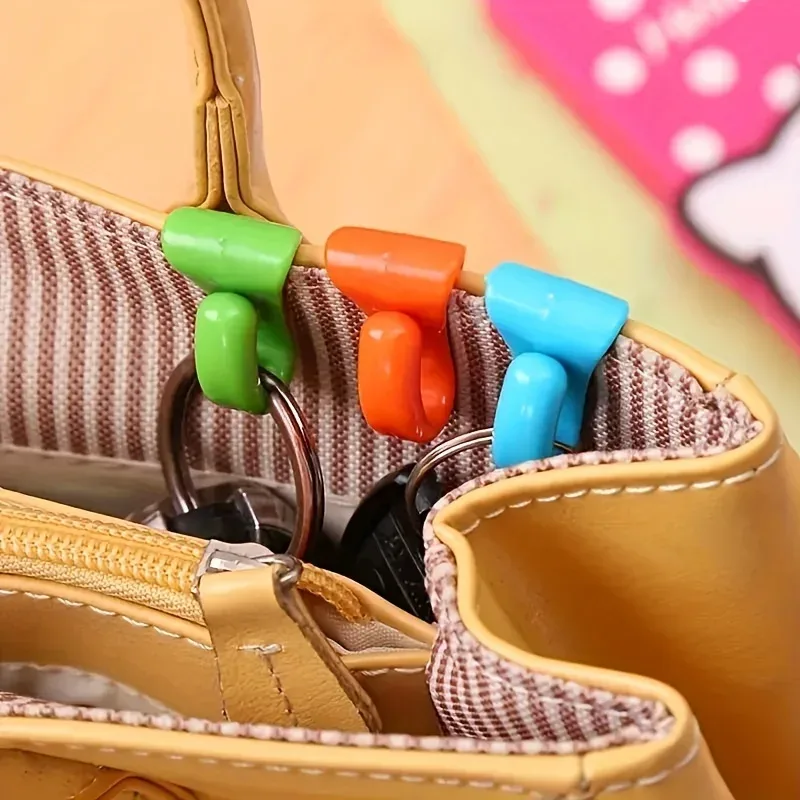 crochets muraux pour sacs - organiseurs de clés en plastique faciles à installer pour sacs à main, empêchent la perte de clés, durables et légers, polyvalents s