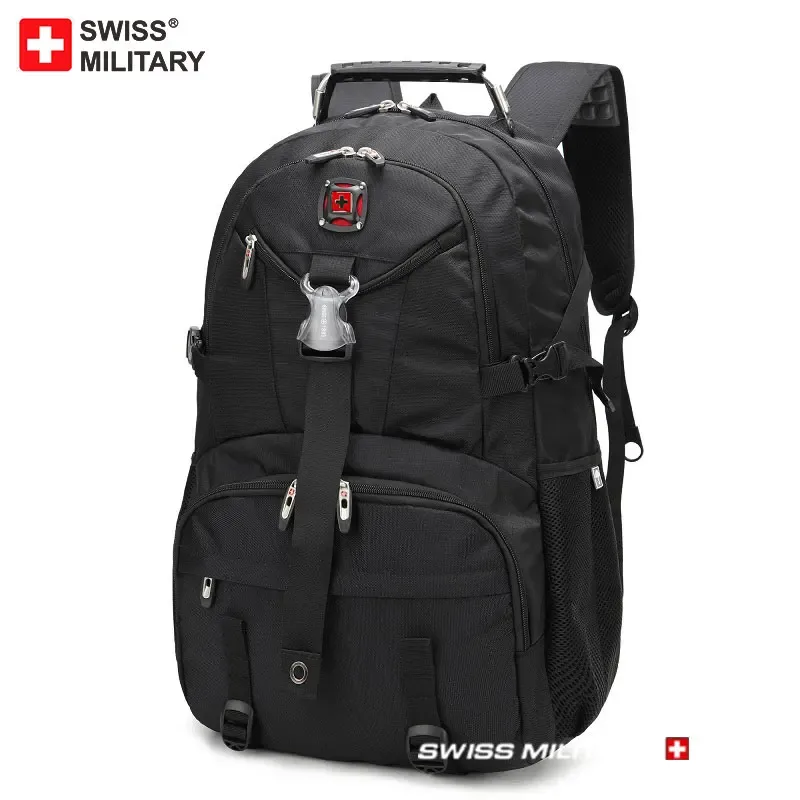 swiss military nouveau sac multifonctionnel de grande capacité pour homme, sac à dos de voyage à la mode avec chargeur usb, sac à dos étanche pour hommes mochila
