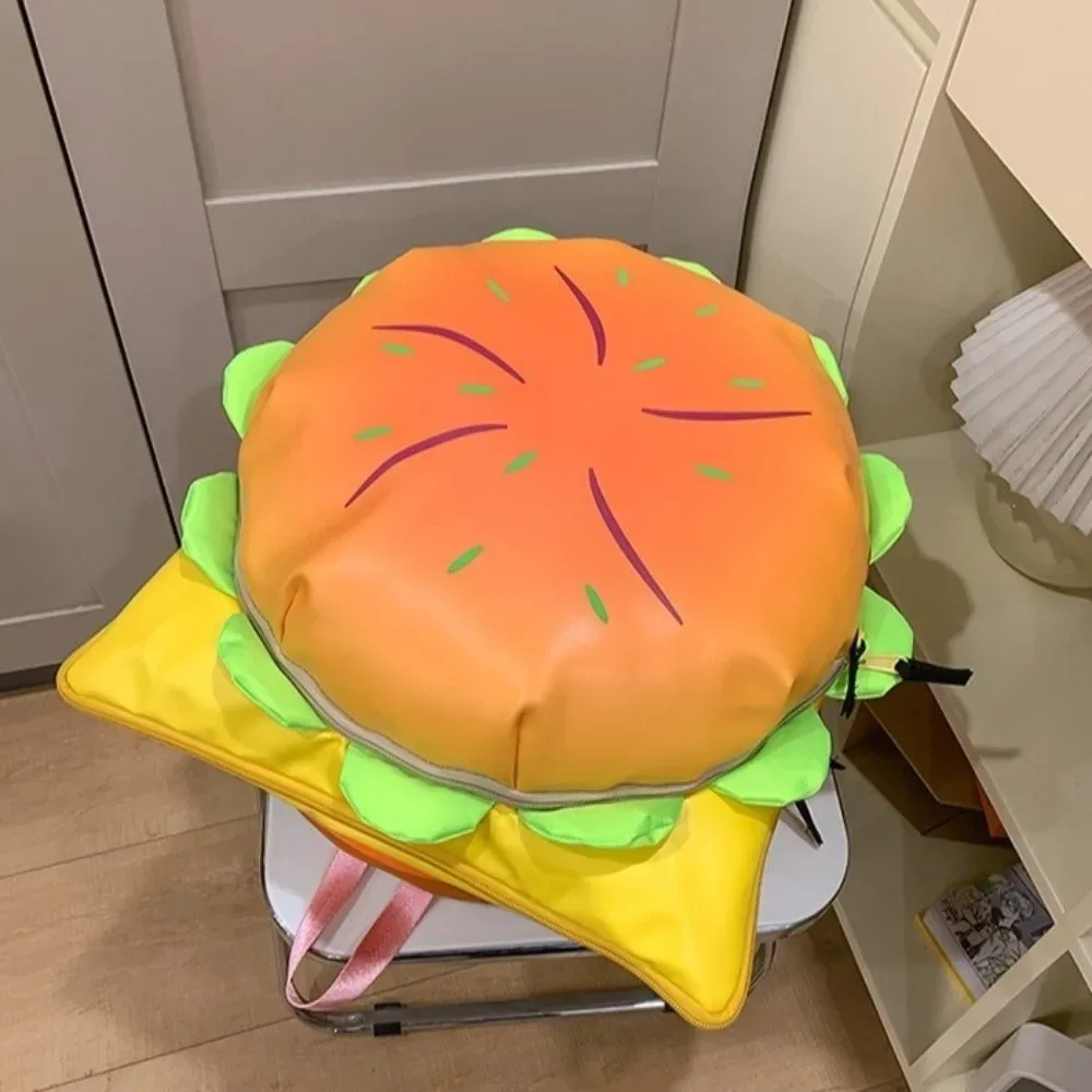 sac à dos drôle de grande capacité pour cheeseburger, imperméable, joli style, sac à dos d'école multicouche pour femmes et hommes