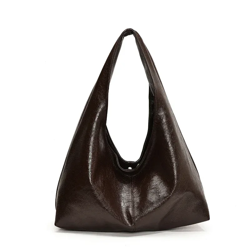 leftside – grands sacs hobo en cuir pu pour femmes, sac à bandoulière d'hiver pour dames, nouvelle tendance y2k, sacs à main et bourses, 2024