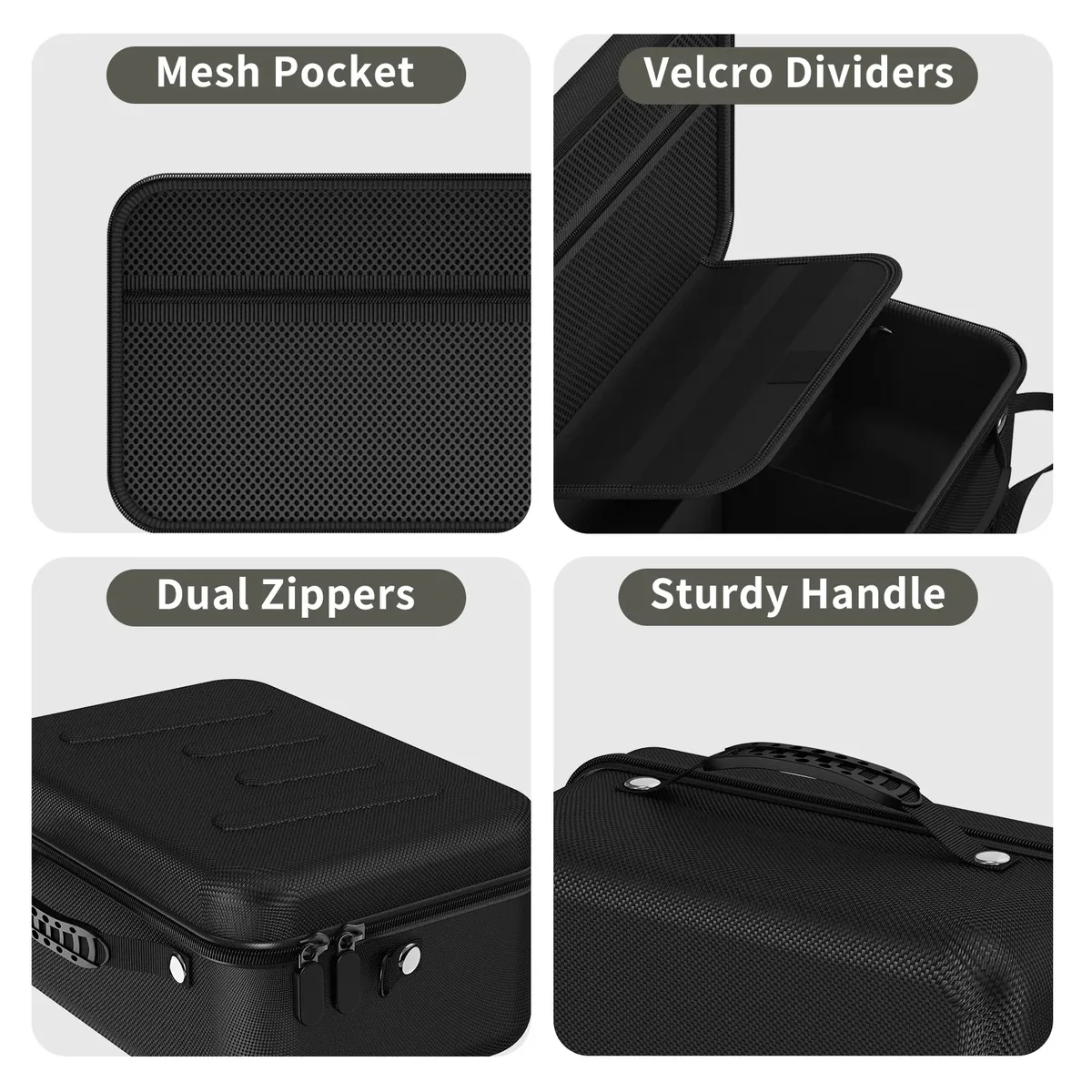 étui pour appareil photo pour canon eos rebel t7/r50/r100 et plus d'appareils photo reflex numériques et sans miroir, sac de voyage portable avec séparateurs réglables