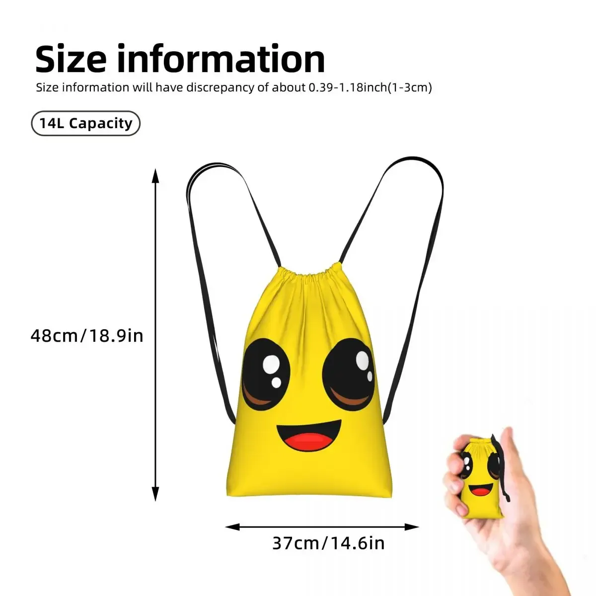 sac à dos à cordon de serrage avec personnage banana peely battle royale, sac de randonnée et de cyclisme, sac de voyage portable à cordon de serrage pour hommes et femmes
