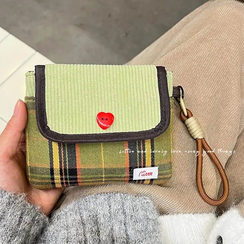 mini sac à cosmétiques de grande capacité, sac de rangement pour serviettes hygiéniques en tissu de coton et velours côtelé, sac pour petits articles, sac de maquillage, sac à main à motif de grille