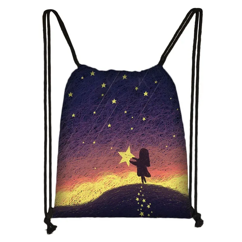 spacvier-sac à dos imprimé pilote pour femme, astronome ovni, proximité wstring, sac de rangement pour chaussures de voyage, support de livre pour adolescent, cadeau