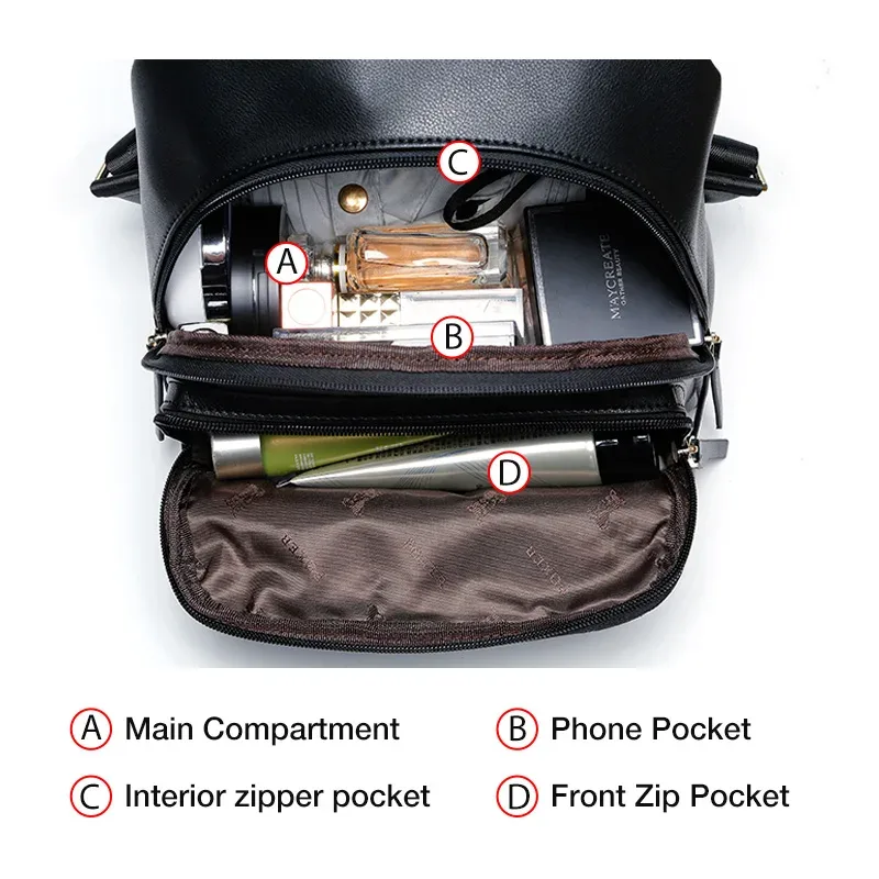 sac à dos femme foxer 2026 tendance avec sequins, pendentif chat, antivol, grande capacité, pour étudiante, trajets quotidiens et voyages