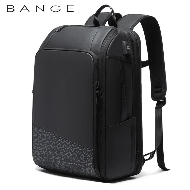 Sacs à dos de style anglais pour hommes et femmes, sac à dos de voyage pour ordinateur portable, sac fourre-tout évolutif, grande capacité, antivol, bagages de luxe, 15.6"