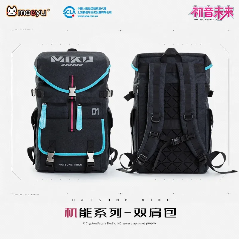 moeyu anime sac à dos école sac à bandoulière hatsune miku cosplay hommes étudiant ordinateur portable voyage randonnée sac à dos décontracté mode femme